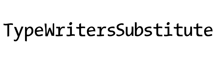 TypeWritersSubstitute  नि: शुल्क फ़ॉन्ट्स डाउनलोड