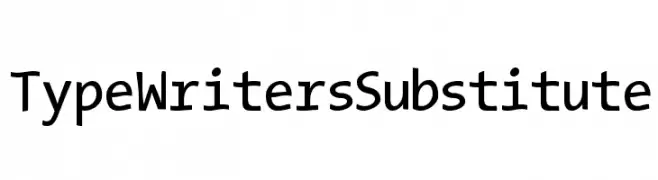 TypeWritersSubstitute  नि: शुल्क फ़ॉन्ट्स डाउनलोड