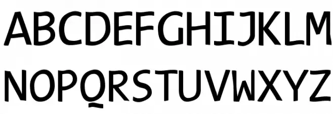 TypeWritersSubstitute फ़ॉन्ट अपरकेस