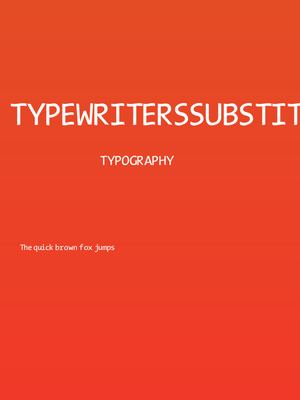 TypeWritersSubstitute Poster