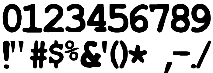 TypeWrong Smudged Bold Font OTHER CHARS