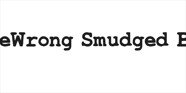 TypeWrong Smudged Bold Logo