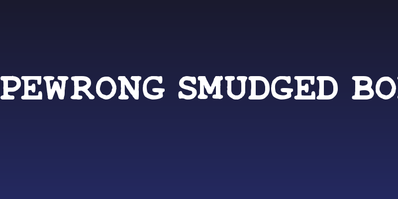 TypeWrong Smudged Bold Social Header