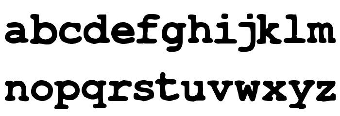 TypeWrong Smudged Bold Font LOWERCASE
