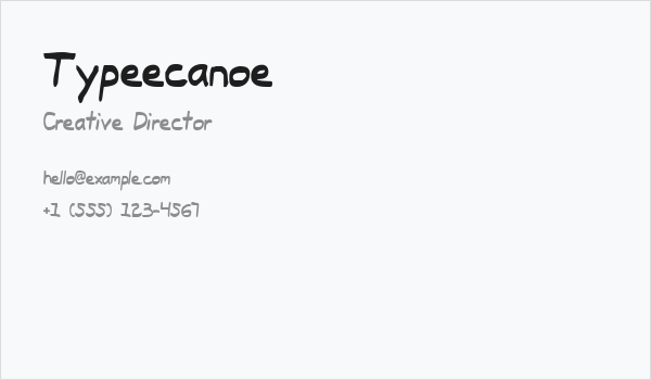Typeecanoe Business Card