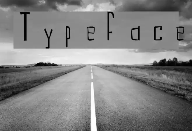 Typeface Schriftart examples