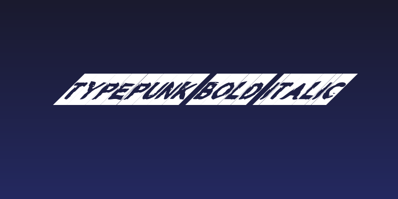 Typepunk Bold Italic Social Header