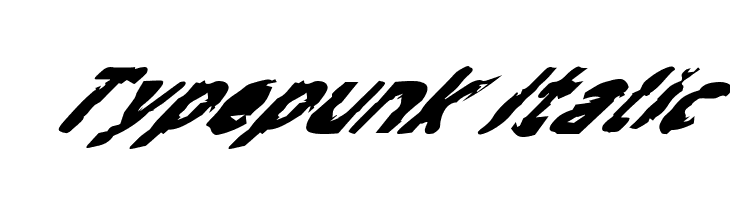 Typepunk Italic  नि: शुल्क फ़ॉन्ट्स डाउनलोड