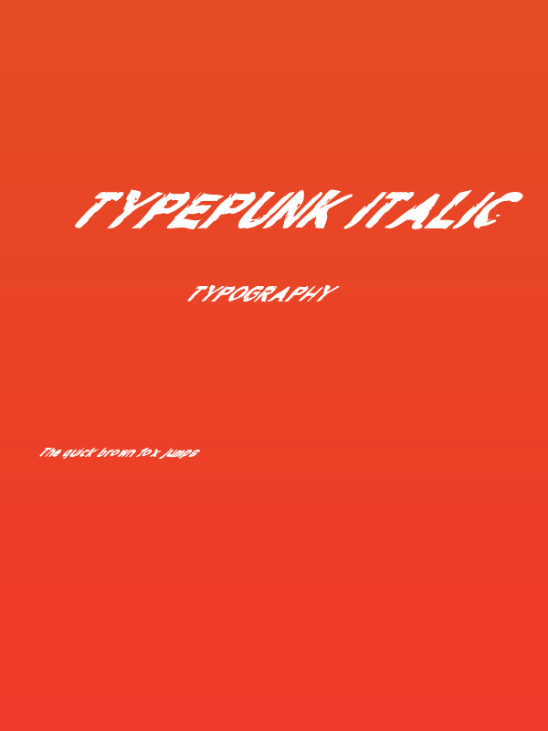 Typepunk Italic Poster