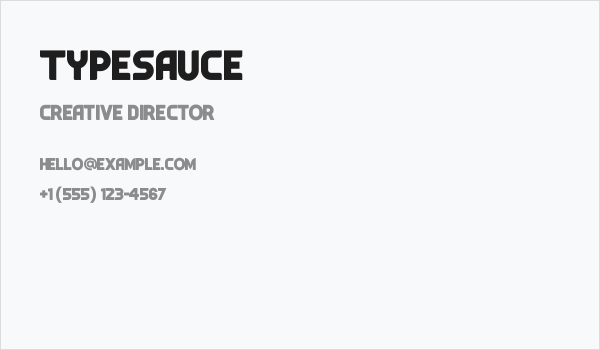 Typesauce Business Card