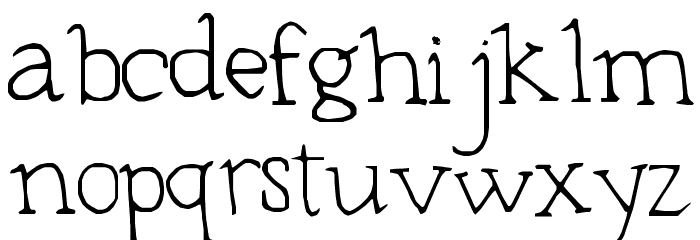 Typeset Font LOWERCASE