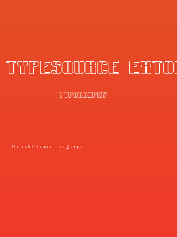 Typesource Extol O BRK Poster