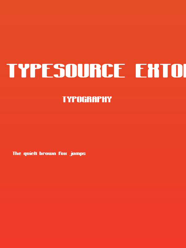 Typesource Extol S BRK Poster