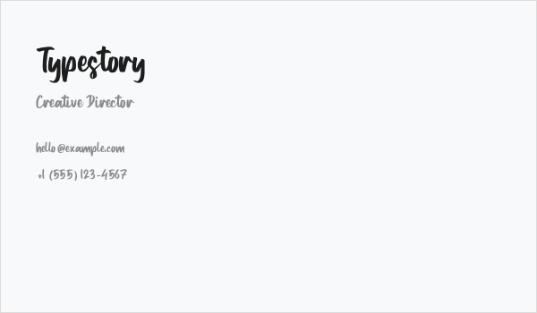 Typestory Business Card