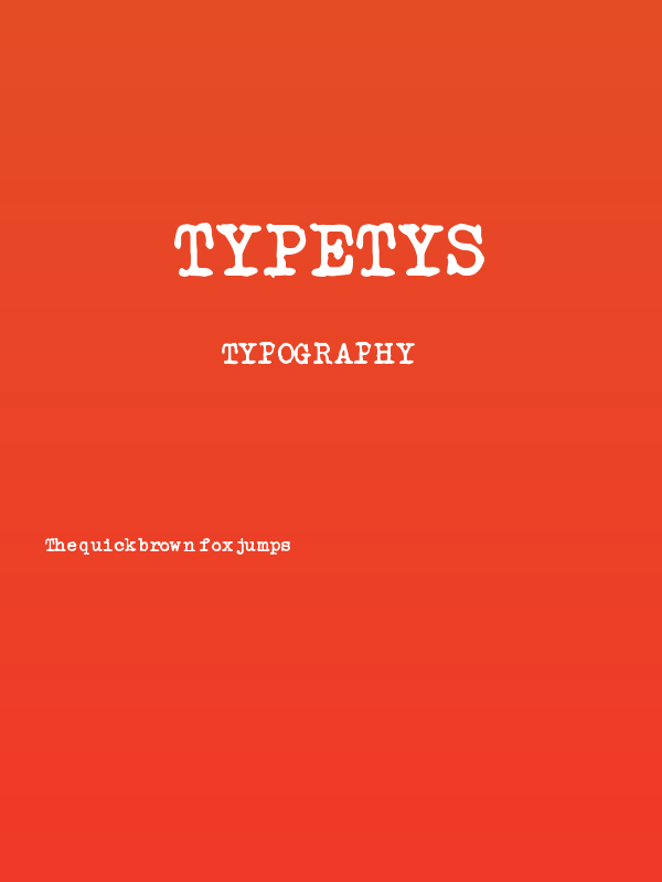 Typetys Poster