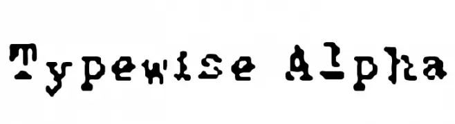 Typewise Alpha  font caratteri gratis