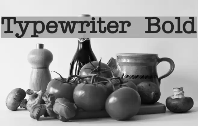 Typewriter Bold Font examples