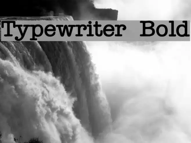 Typewriter Bold Font examples