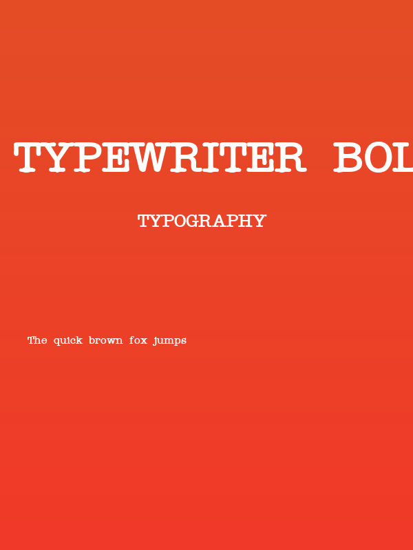 Typewriter Bold Poster