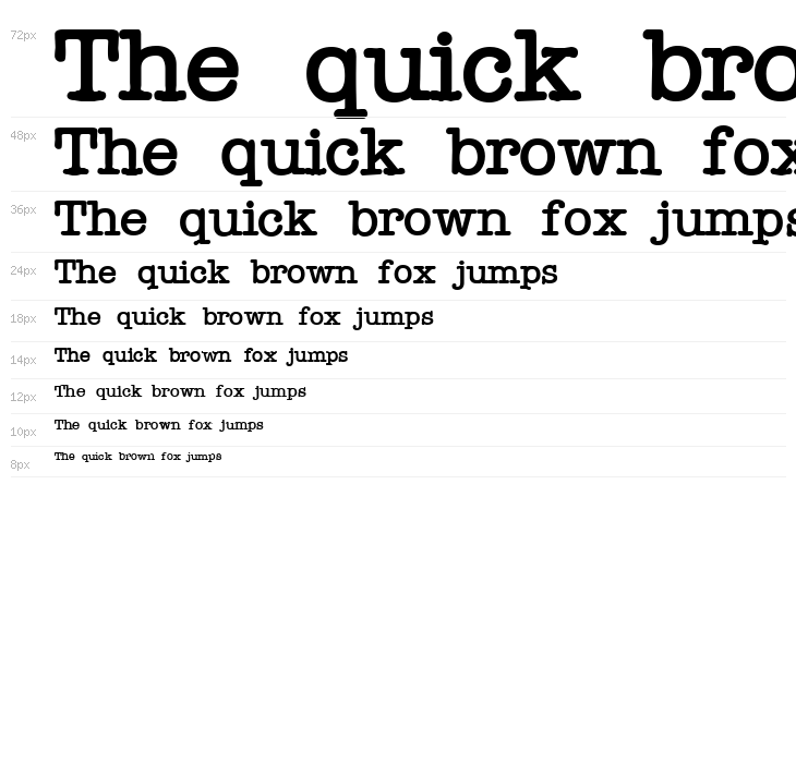 Typewriter Bold Waterfall