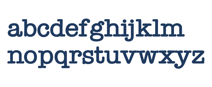 Typewriter Bold Lowercase