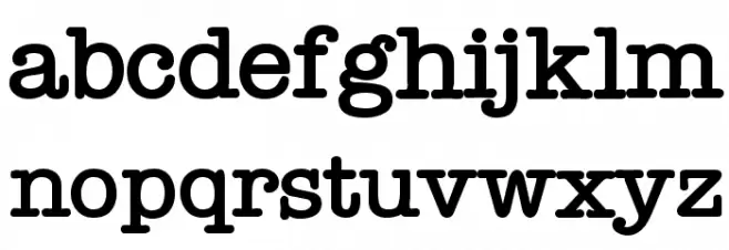 Typewriter Bold Font LOWERCASE