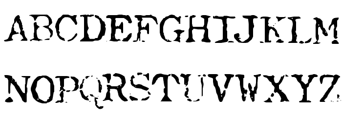 Typewriter-Font [Royal 200] 字体 大写