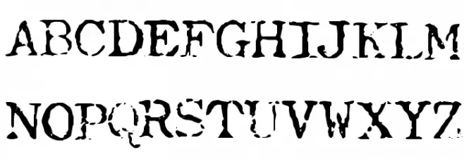 Typewriter-Font [Royal 200] फ़ॉन्ट अपरकेस