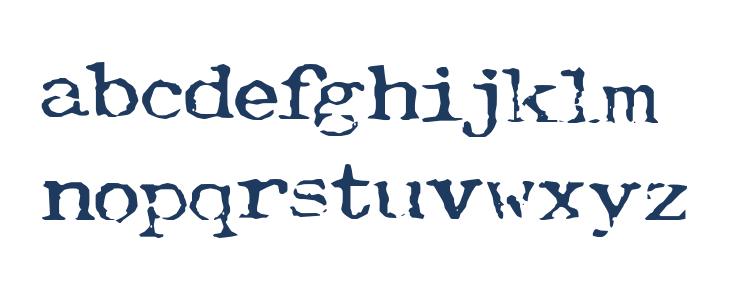 Typewriter-Font [Royal 200] Lowercase