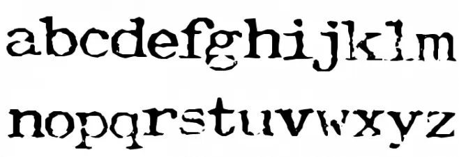 Typewriter-Font [Royal 200] Fuentes MINÚSCULAS
