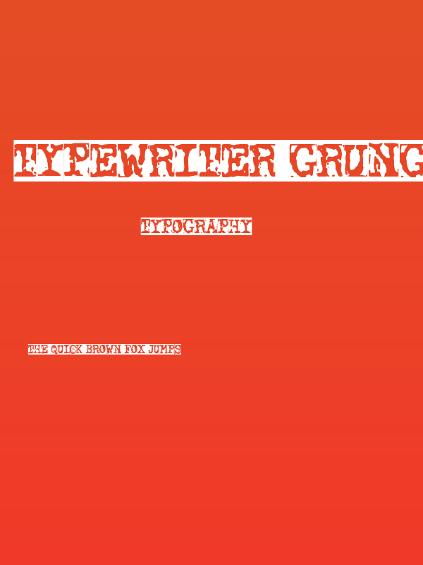 Typewriter Grunge Poster