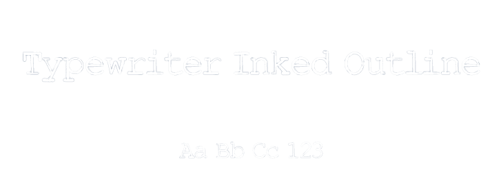 Typewriter Inked Outline Font Preview