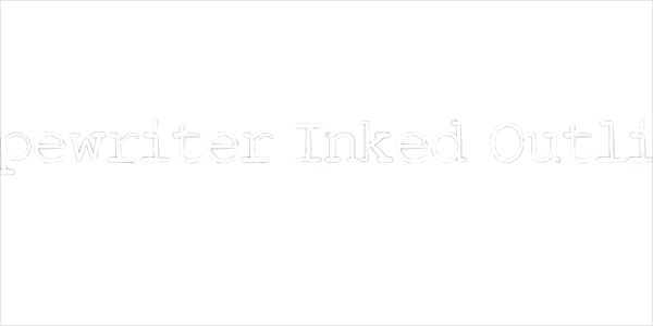 Typewriter Inked Outline Logo