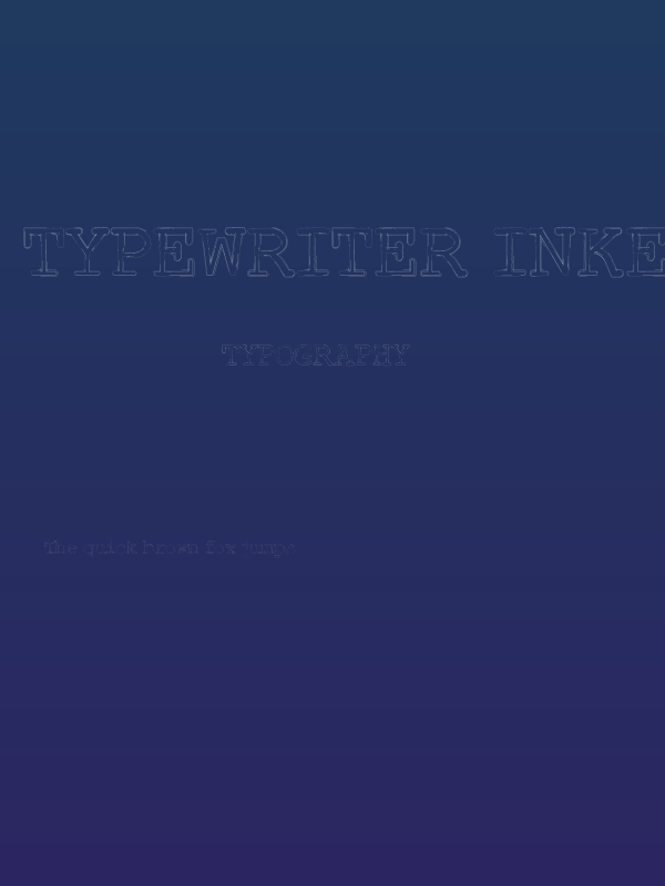 Typewriter Inked Outline Poster