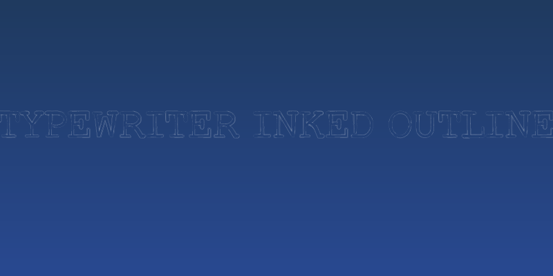 Typewriter Inked Outline Social Header