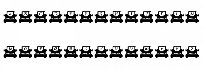 Typewriter Letter Fuentes MAYÚSCULAS