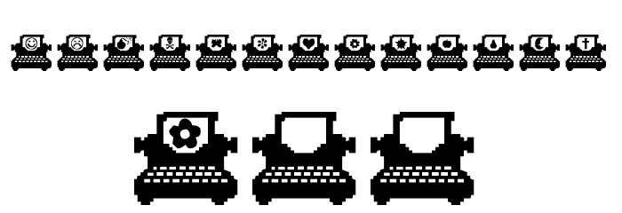 Typewriter Letter Font LOWERCASE