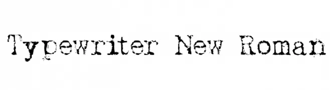 Typewriter New Roman  Frei Schriftart Herunterladen