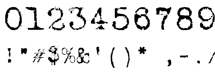 Typewriter New Roman Font OTHER CHARS