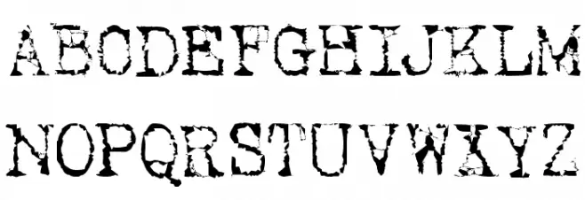 Typewriter New Roman Шрифта ВЕРХНИЙ