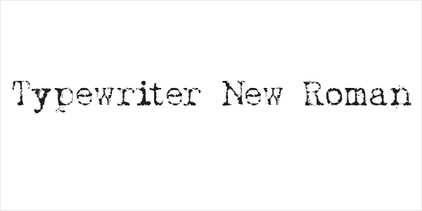 Typewriter New Roman Logo