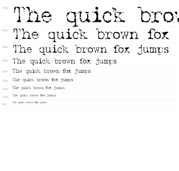 Typewriter New Roman Waterfall