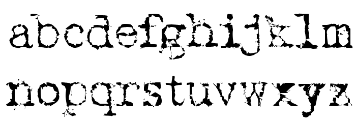 Typewriter New Roman Font LOWERCASE