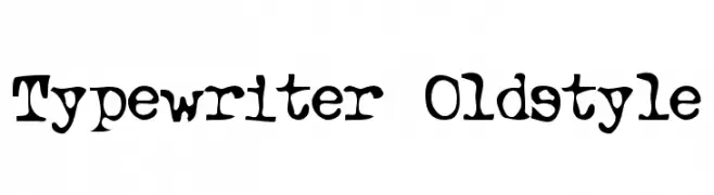 Typewriter Oldstyle  免费字体下载