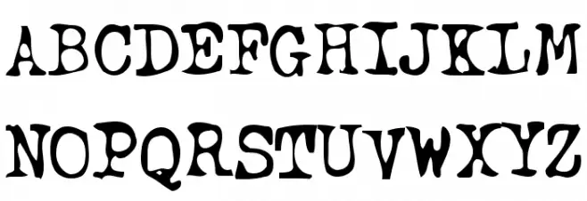 Typewriter Oldstyle フォント 大文字
