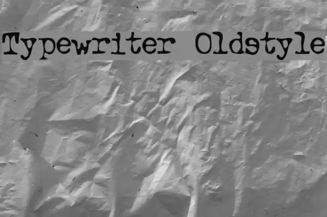 Typewriter Oldstyle خط examples