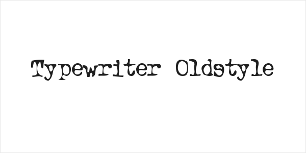 Typewriter Oldstyle Logo