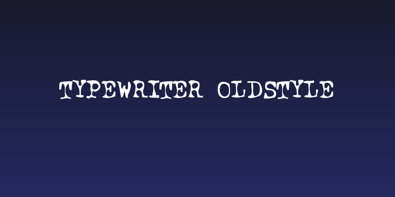 Typewriter Oldstyle Social Header