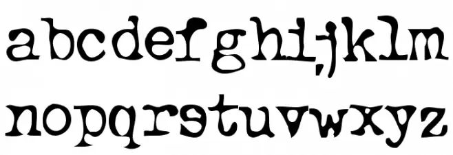 Typewriter Oldstyle خط أحرف صغيرة