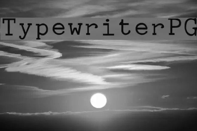 Typewriter PG Font examples